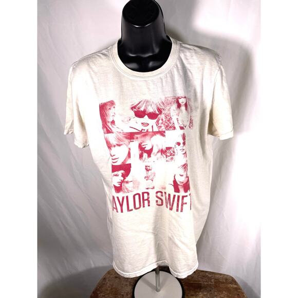 Taylor Swift Collage Graphic Tee White Medium - Picture 1 of 7